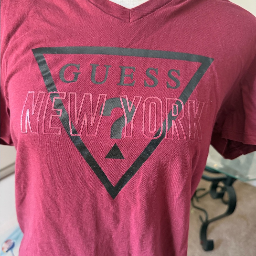 Guess Men's Red T-Shirt